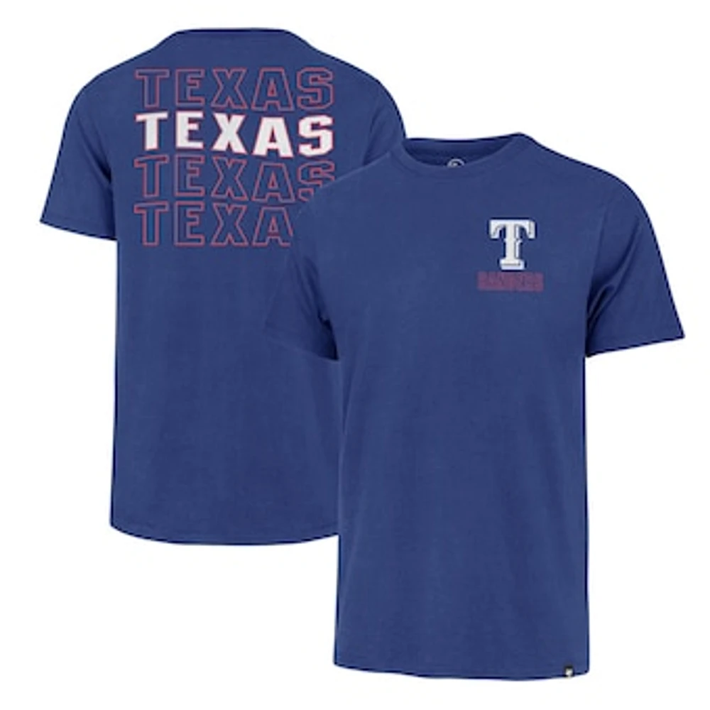 Men's '47 Royal Texas Rangers Hang Back Franklin T-Shirt