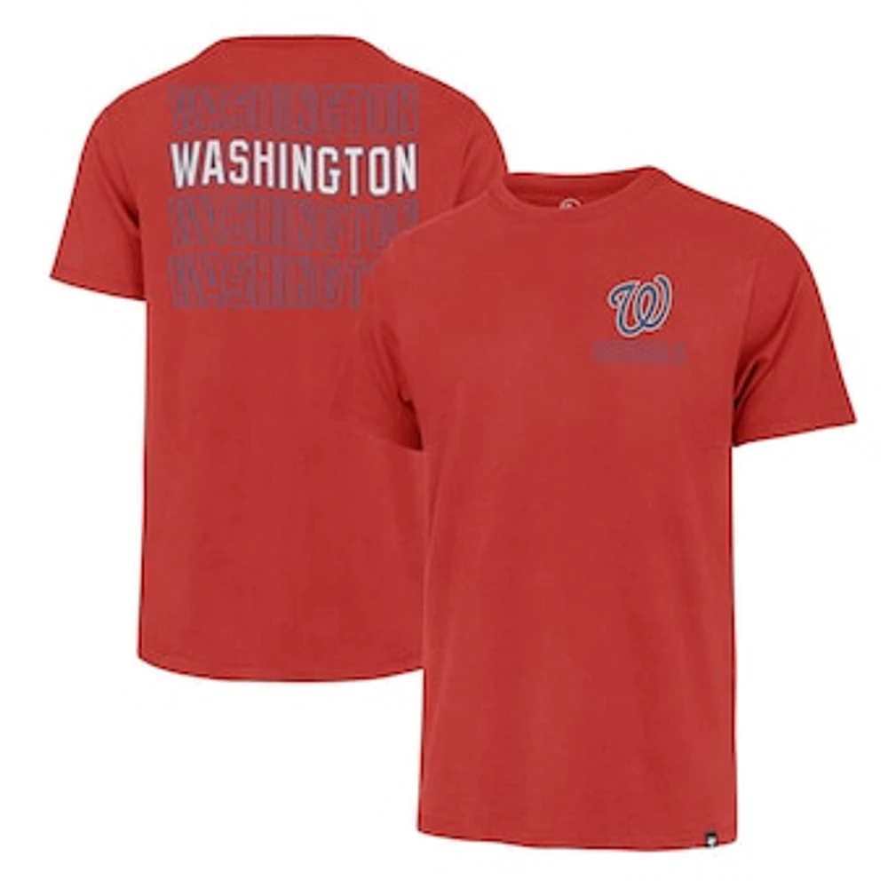 Men's '47 Red Washington Nationals Hang Back Franklin T-Shirt