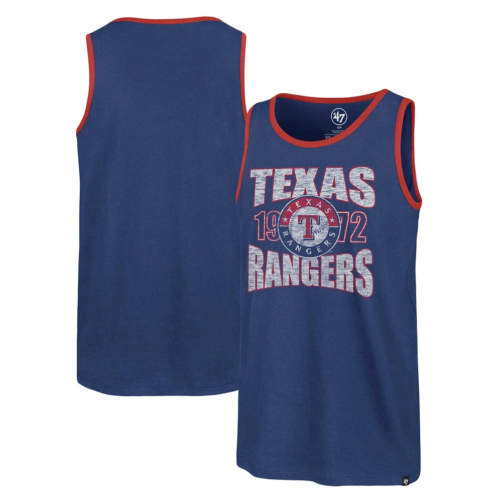 Men's '47 Royal Texas Rangers Upload Franklin Tank Top