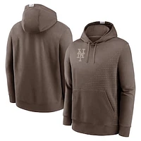 Men's Nike Light Brown New York Mets Statement Pullover Hoodie