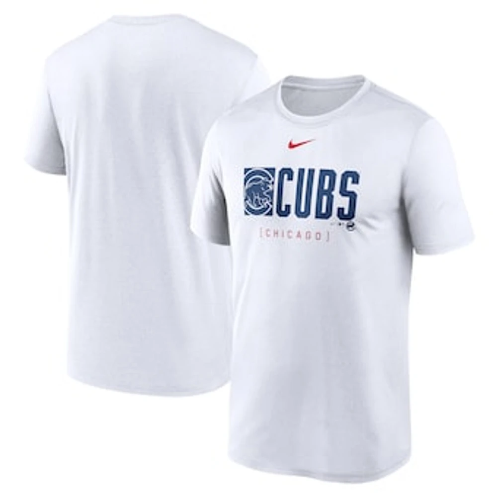 Men's Nike White Chicago Cubs Knockout Legend Performance T-Shirt