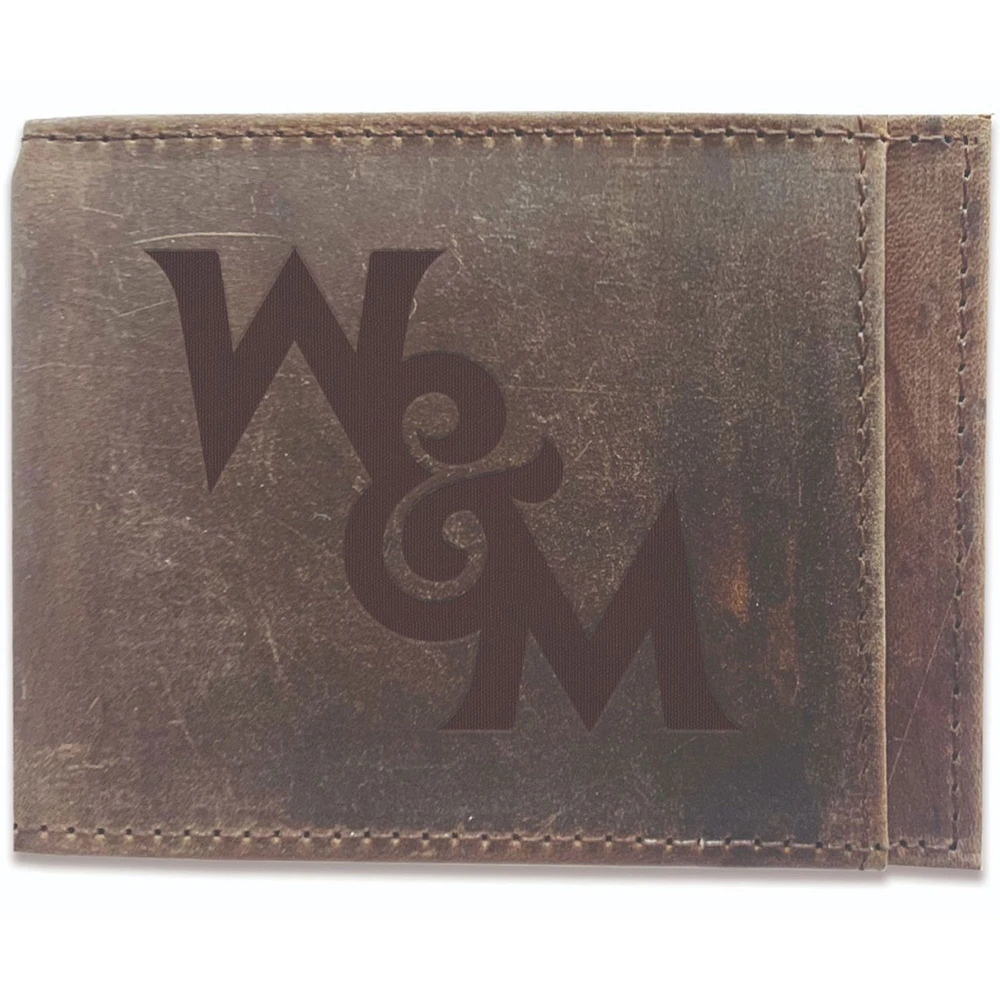 Brown William & Mary Tribe Bifold Leather Wallet
