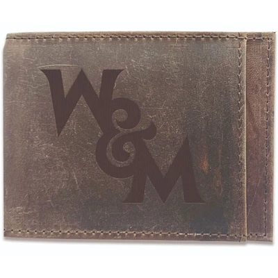 Brown William & Mary Tribe Bifold Leather Wallet