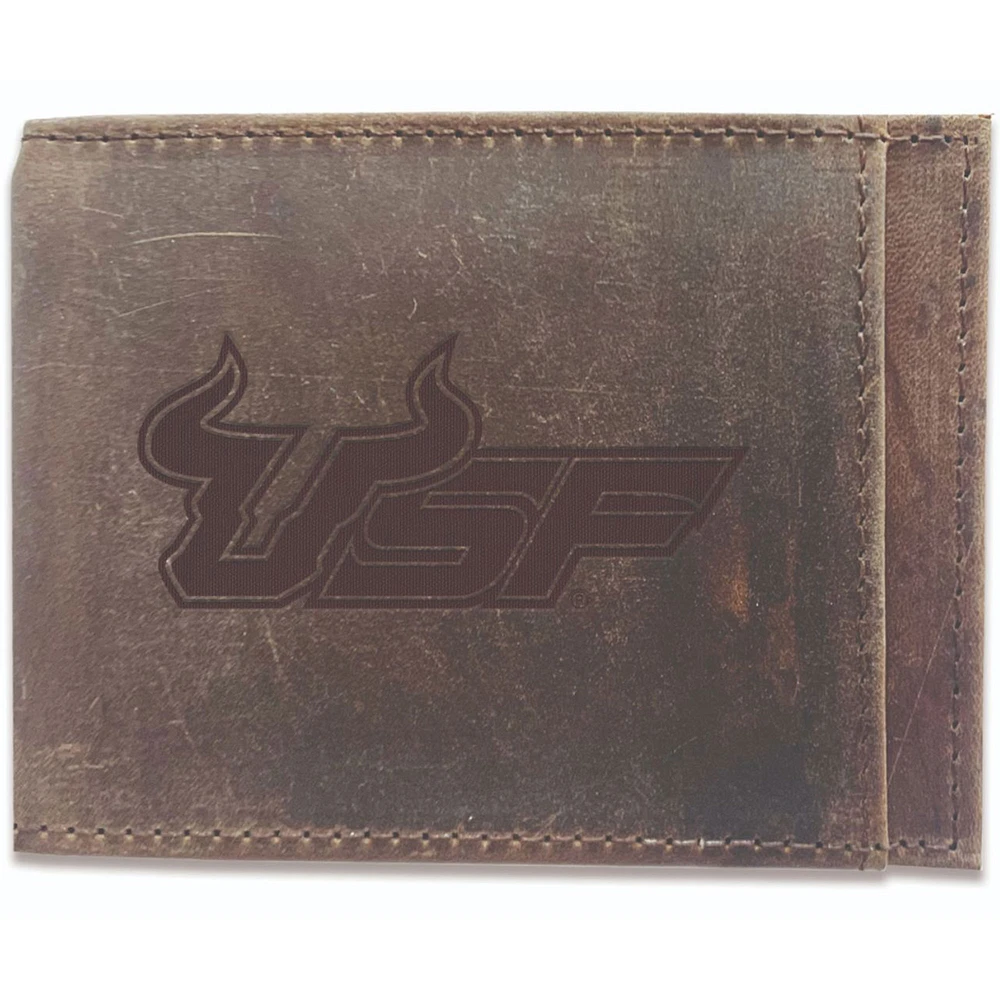 Brown South Florida Bulls Bifold Leather Wallet