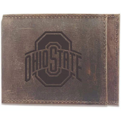 Brown Ohio State Buckeyes Bifold Leather Wallet