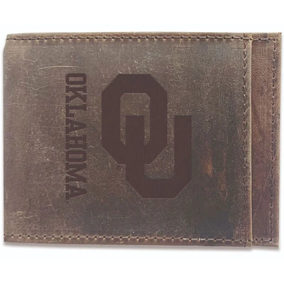 Brown Oklahoma Sooners Bifold Leather Wallet