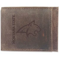 Brown Montana State Bobcats Bifold Leather Wallet
