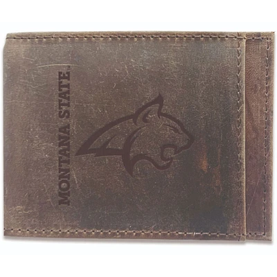 Brown Montana State Bobcats Bifold Leather Wallet