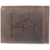 Brown Montana State Bobcats Bifold Leather Wallet