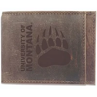 Brown Montana Grizzlies Bifold Leather Wallet