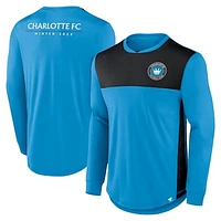 Men's Fanatics Blue Charlotte FC Mid Goal Long Sleeve T-Shirt