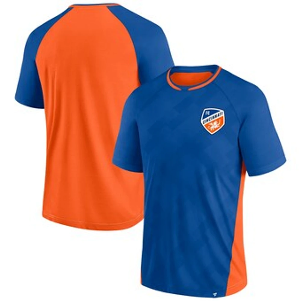 Men's Fanatics Blue FC Cincinnati Attacker Raglan T-Shirt