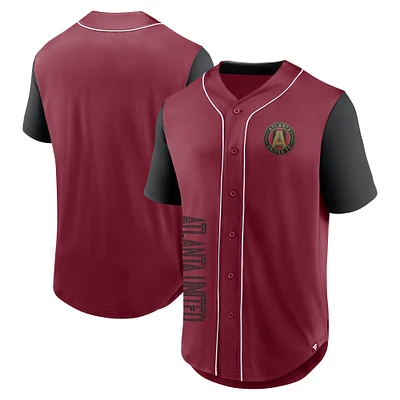 Men's Fanatics Red Atlanta United FC Balance Fashion Baseball Jersey