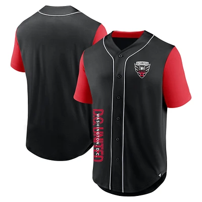 Men's Fanatics Black D.C. United Balance Fashion Baseball Jersey