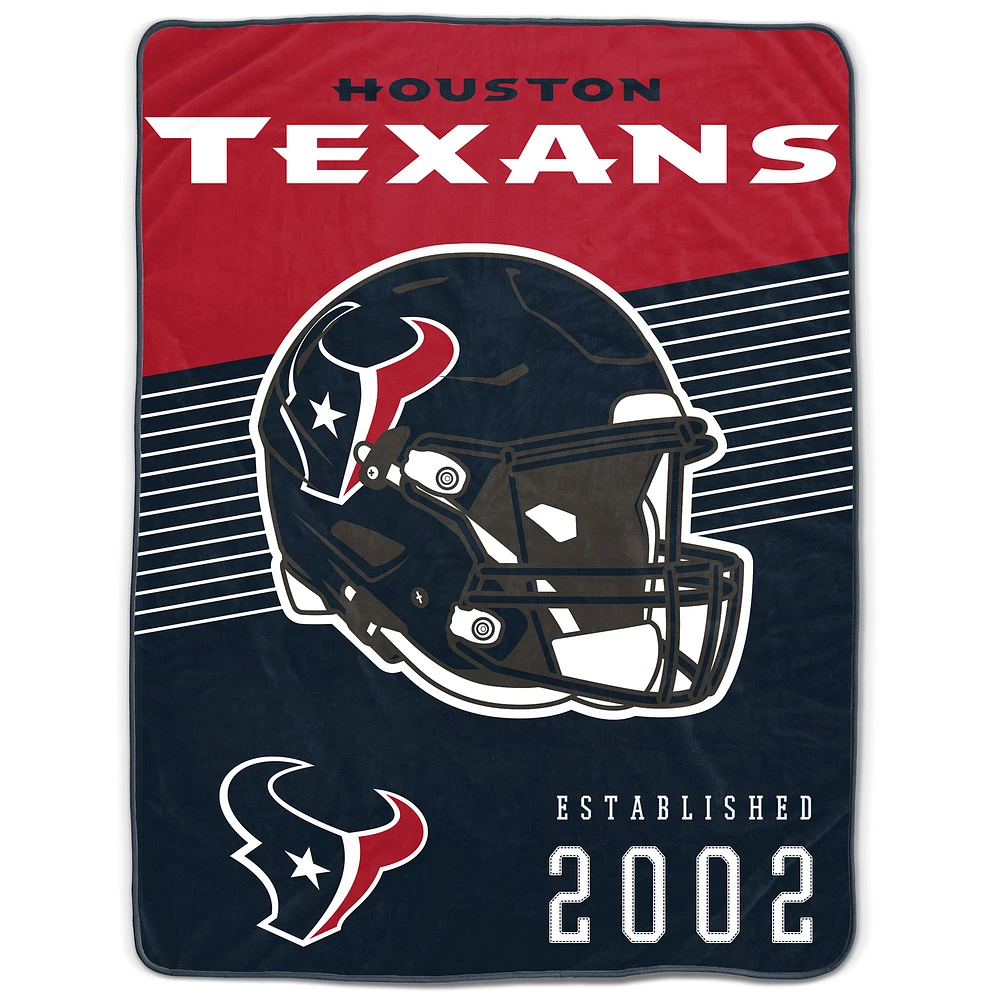 Houston Texans 60" x 80" Helmet Stripes Royal Plush Blanket