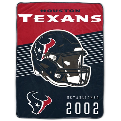 Houston Texans 60" x 80" Helmet Stripes Royal Plush Blanket