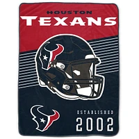 Houston Texans 60" x 80" Helmet Stripes Royal Plush Blanket