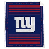 New York Giants 60" x 70" Basic Block Royal Plush Sherpa Blanket