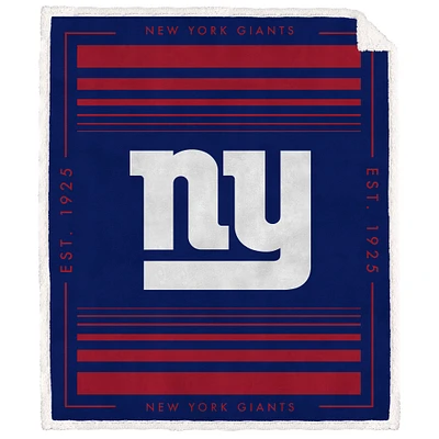 New York Giants 60" x 70" Basic Block Royal Plush Sherpa Blanket