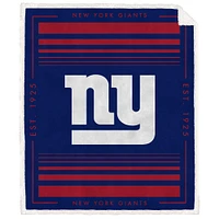 New York Giants 60" x 70" Basic Block Royal Plush Sherpa Blanket