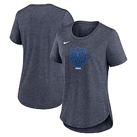 Women's Nike  Navy Detroit Tigers 2024 City Connect Tri-Blend T-Shirt