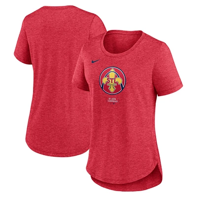 Women's Nike Navy St. Louis Cardinals 2024 City Connect Scoop Neck Tri-Blend T-Shirt