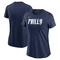 Women's Nike  Navy Philadelphia Phillies 2024 City Connect Wordmark T-Shirt