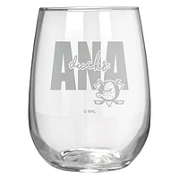 Anaheim Ducks Etched 17oz. City Stemless Wine Glass