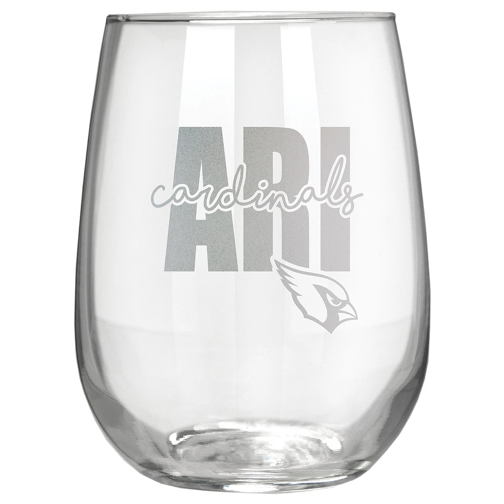 Arizona Cardinals Etched 17oz. City Stemless Wine Glass