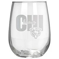Chicago Bears Etched 17oz. City Stemless Wine Glass