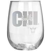Chicago Bulls Etched 17oz. City Stemless Wine Glass