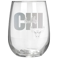 Chicago Bulls Etched 17oz. City Stemless Wine Glass