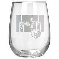 Memphis Grizzlies Etched 17oz. City Stemless Wine Glass