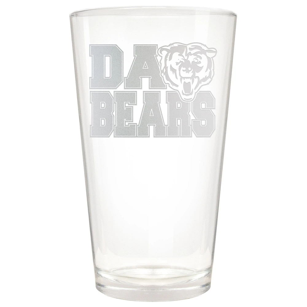 Chicago Bears Etched 16oz. Rally Cry Pint Glass