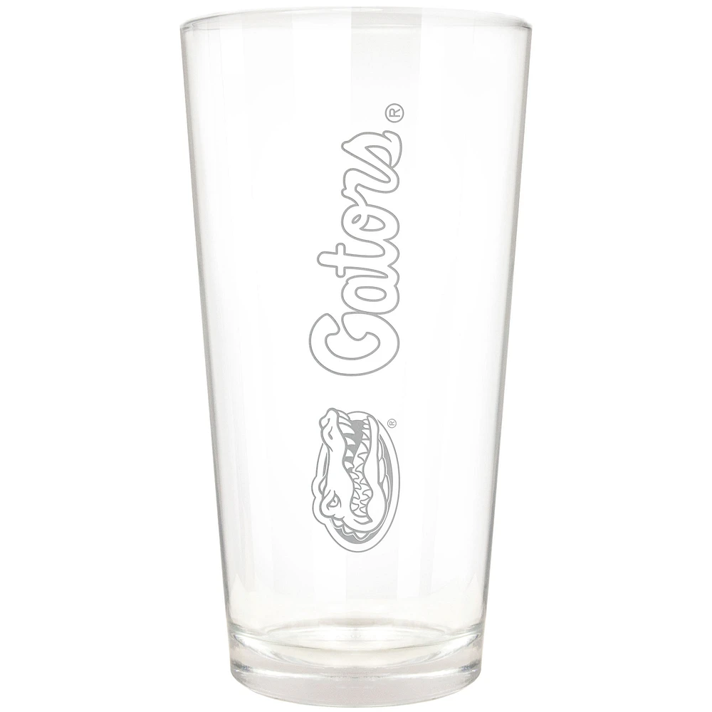 Florida Gators Etched 16oz. Vertical Rally Cry Pint Glass