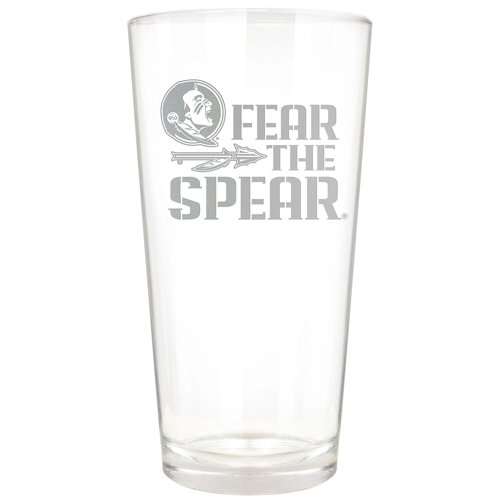 Florida State Seminoles Etched 16oz. Rally Cry Pint Glass