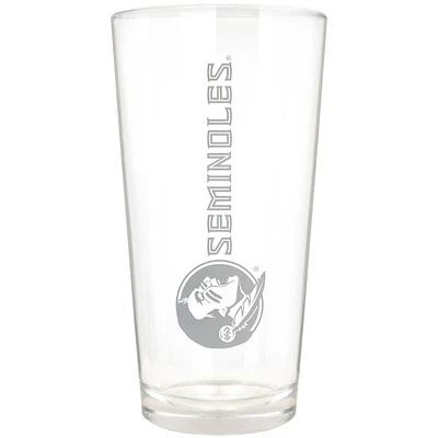 Florida State Seminoles Etched 16oz. Vertical Rally Cry Pint Glass