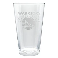 Golden State Warriors Etched 16oz. Rally Cry Pint Glass