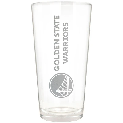 Golden State Warriors Etched 16oz. Vertical Rally Cry Pint Glass