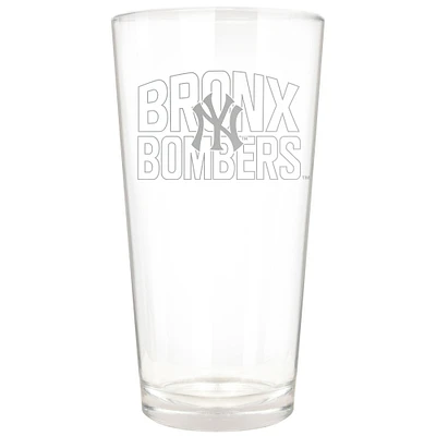 New York Yankees Etched 16oz. Rally Cry Pint Glass