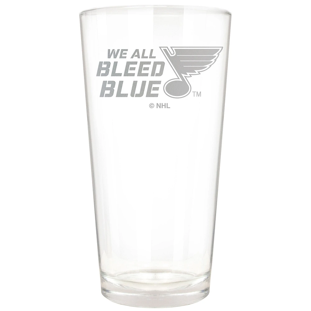 St. Louis Blues Etched 16oz. Rally Cry Pint Glass