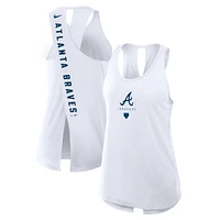 Women's Nike White Atlanta Braves Team Crossback Tank Top