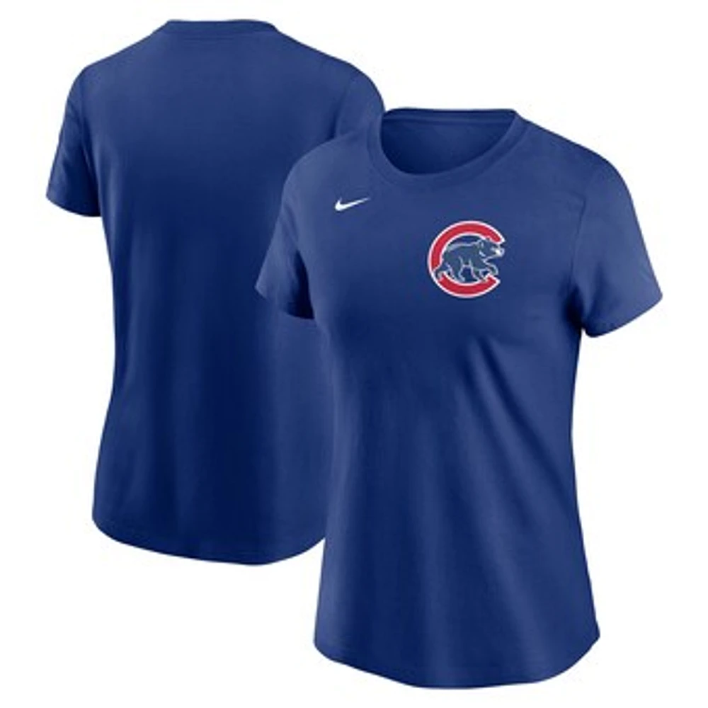 Women's Nike  Royal Chicago Cubs Wordmark T-Shirt