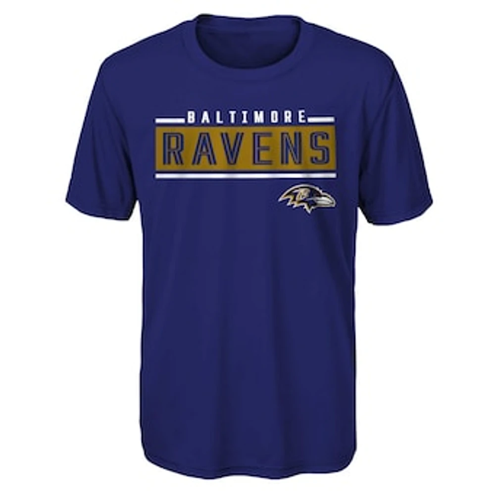 Youth  Purple Baltimore Ravens Amped Up T-Shirt