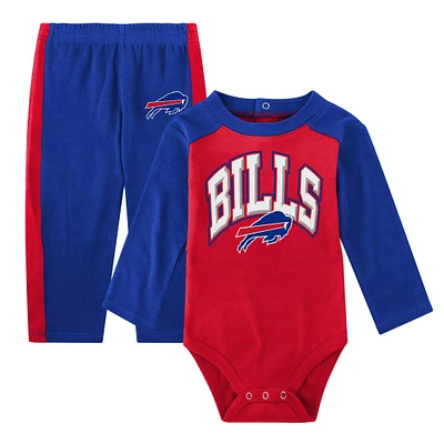 Infant Royal Buffalo Bills Rookie of the Year Long Sleeve Bodysuit & Pants Set