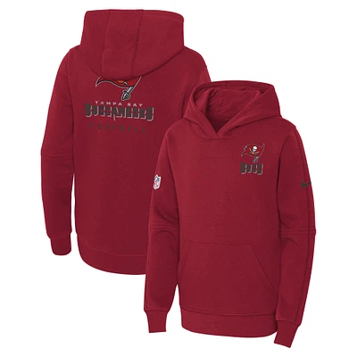 Youth Nike Red Tampa Bay Buccaneers Club Fleece Pullover Hoodie