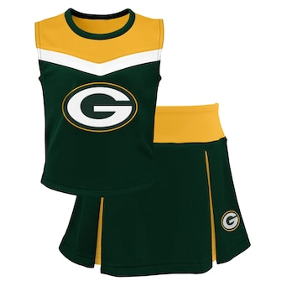 Girls Youth Green Green Bay Packers Spirit Two-Piece Cheerleader Set