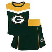 Girls Youth Green Green Bay Packers Spirit Two-Piece Cheerleader Set