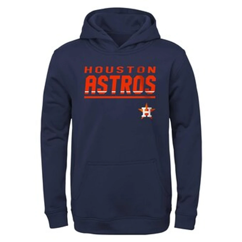 Youth Navy Houston Astros Headliner Performance Pullover Hoodie