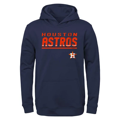 Youth Navy Houston Astros Headliner Performance Pullover Hoodie